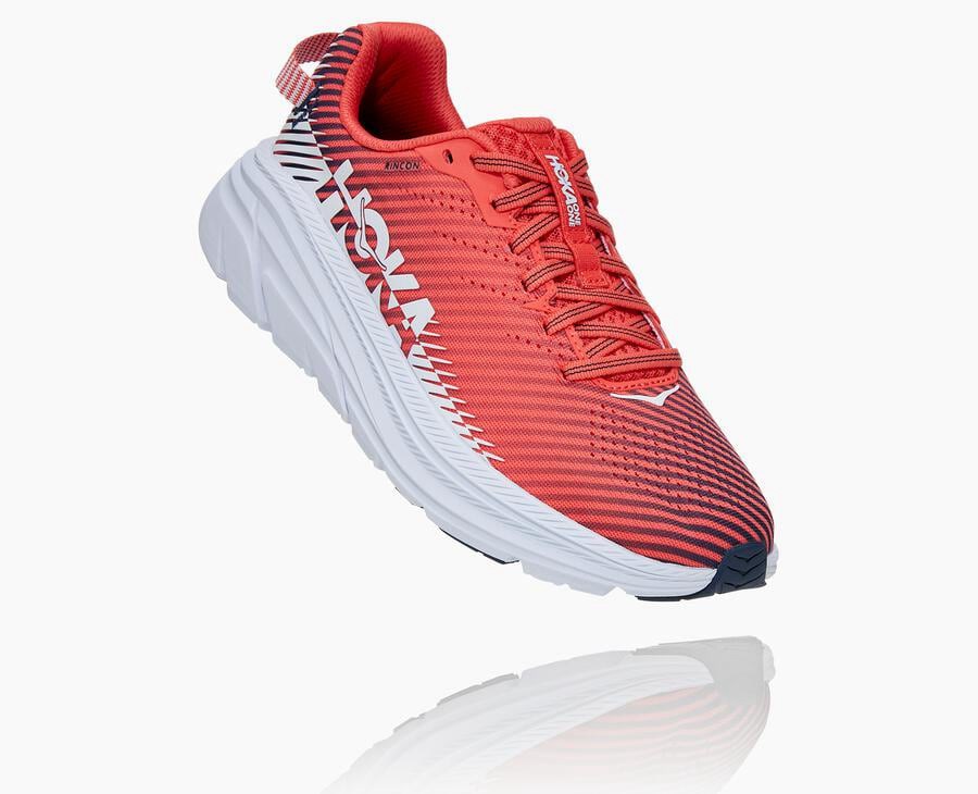 Zapatillas Running Hoka One One Mujer - Rincon 2 - Rojas/Blancas - AOH036724